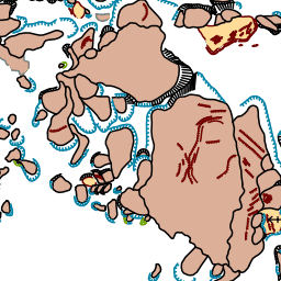 地すべり地形分布図タイルの例 地すべり地形分布図タイルの例