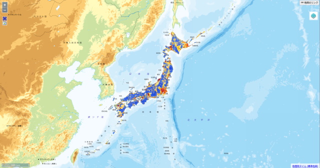 表層地盤地図